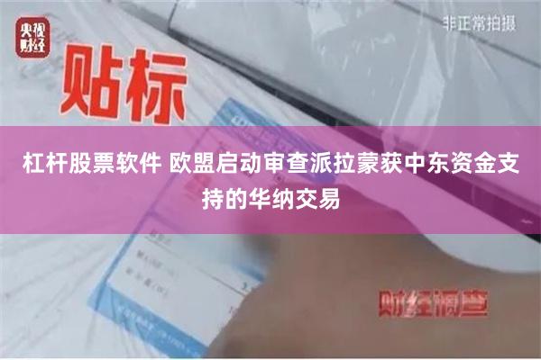 杠杆股票软件 欧盟启动审查派拉蒙获中东资金支持的华纳交易