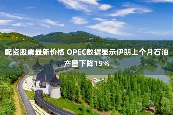 配资股票最新价格 OPEC数据显示伊朗上个月石油产量下降19%