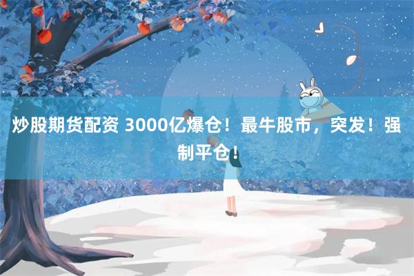 炒股期货配资 3000亿爆仓！最牛股市，突发！强制平仓！