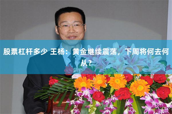 股票杠杆多少 王杨：黄金继续震荡，下周将何去何从？