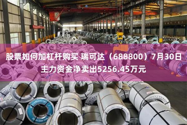 股票如何加杠杆购买 瑞可达（688800）7月30日主力资金净卖出5256.45万元