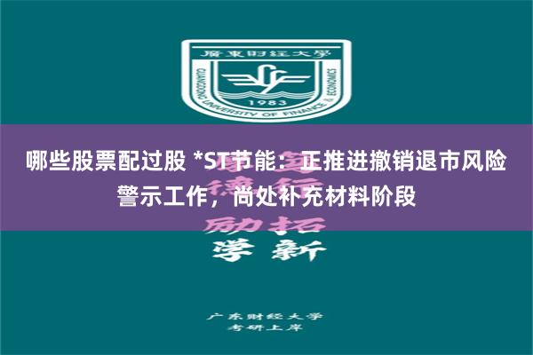 哪些股票配过股 *ST节能：正推进撤销退市风险警示工作，尚处补充材料阶段