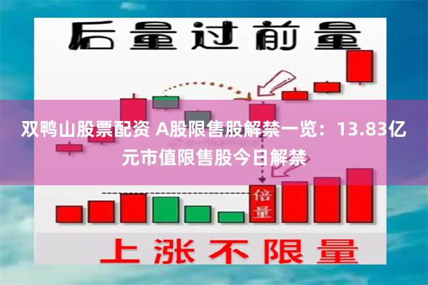 双鸭山股票配资 A股限售股解禁一览：13.83亿元市值限售股今日解禁