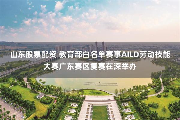 山东股票配资 教育部白名单赛事AILD劳动技能大赛广东赛区复赛在深举办