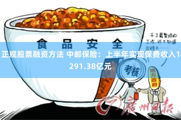 正规股票融资方法 中邮保险：上半年实现保费收入1291.38亿元