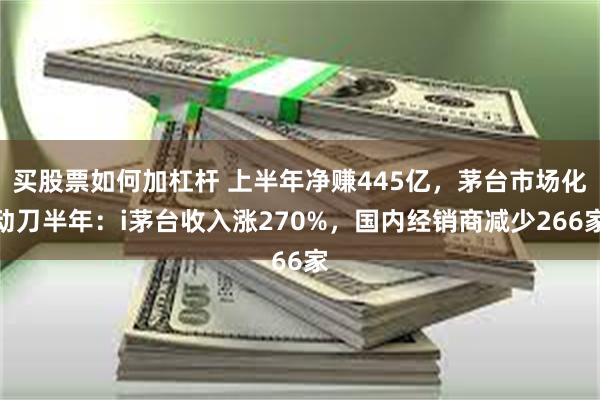 买股票如何加杠杆 上半年净赚445亿，茅台市场化动刀半年：i茅台收入涨270%，国内经销商减少266家