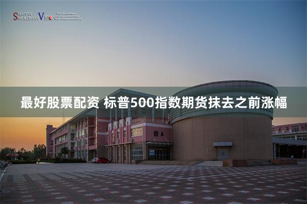 最好股票配资 标普500指数期货抹去之前涨幅