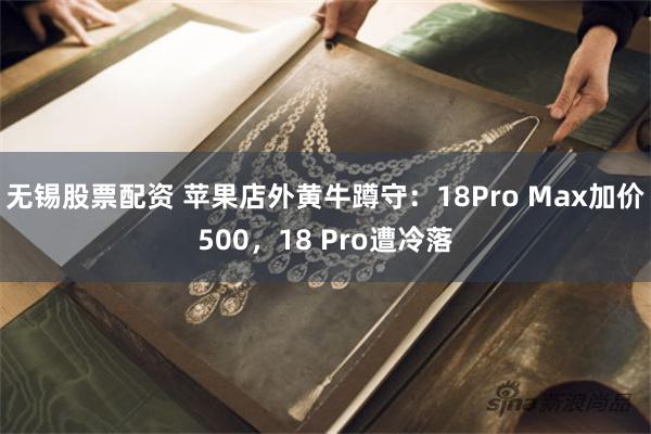 无锡股票配资 苹果店外黄牛蹲守：18Pro Max加价500，18 Pro遭冷落