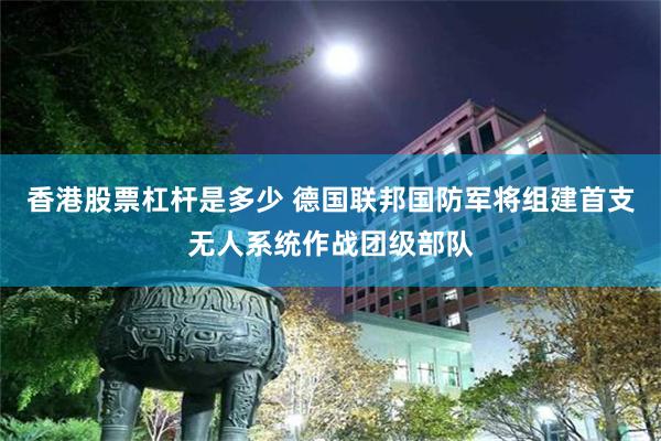 香港股票杠杆是多少 德国联邦国防军将组建首支无人系统作战团级部队