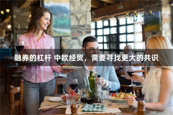 融券的杠杆 中欧经贸，需要寻找更大的共识